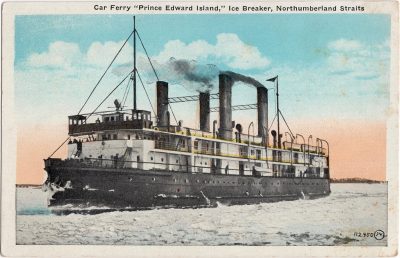 , Car Ferry “Prince Edward Island,” Ice Breaker, Northumberland Straits (0592), PEI Postcards