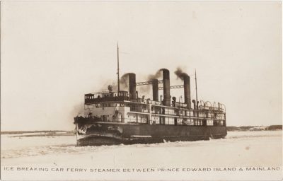 , Ice Breaking Car Ferry Steamer Between Prince Edward Island &#038; Mainland. (0583), PEI Postcards
