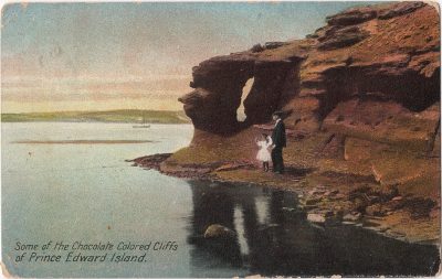 , Some of the Chocolate Colored Cliffs of Prince Edward Island (0165), PEI Postcards