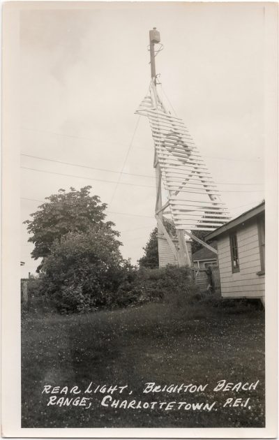 , Rear light, Brighton Beach Range, Charlottetown, P.E.I. (0197), PEI Postcards
