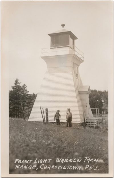, Front Light Warren Farm Range, Charottetown {sp}, P.E.I. (0191), PEI Postcards