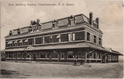 , New Railway Station, Charlottetown, P.E. Island (0236), PEI Postcards