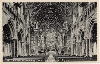 , Interior St. Dunstan’s Basilica, Charlottetown, Prince Edward Island (0256), PEI Postcards