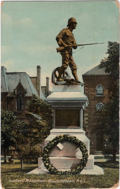 , Soldiers Monument, Charlottetown, P.E.I. (0250), PEI Postcards