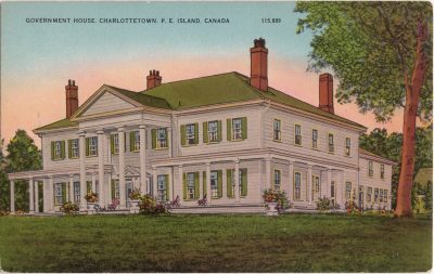 , Government House, Charlottetown, P.E. Island, Canada (0291), PEI Postcards