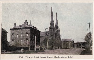 , View on Great George Street, Charlottetown, P.E.I. (0271), PEI Postcards