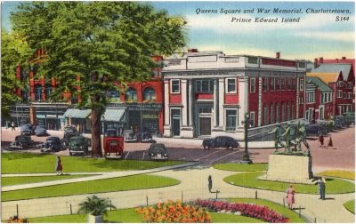 , Queen Square and War Memorial, Charlottetown, Prince Edward Island (0309), PEI Postcards