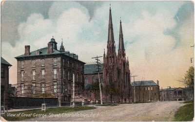 , View of Great George Street, Charlottetown, P.E.I. (0464), PEI Postcards