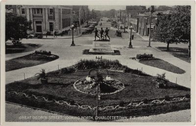 , Great George Street, Looking North, Charlottetown, P.E. Island (0468), PEI Postcards