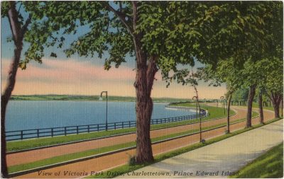 , View of Victoria Park Drive, Charlottetown, Prince Edward Island (0472), PEI Postcards