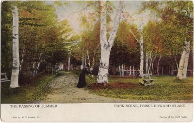 , The Passing of Summer Park Scene, Prince Edward Island (0422), PEI Postcards