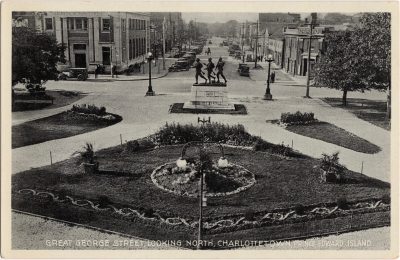 , Great George Street Looking North, Charlottetown, Prince Edward Island (0423), PEI Postcards