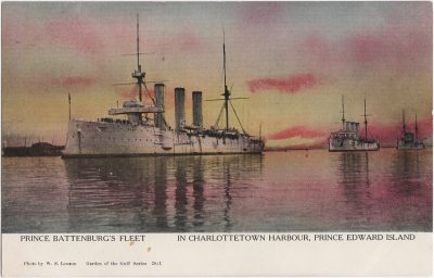 , Prince Battenburg’s Fleet in Charlottetown Harbour, Prince Edward Island (0424), PEI Postcards