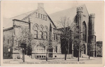 , Heartz Memorial Hall, Trinity United Church, Charlottetown, P.E. Island (0433), PEI Postcards