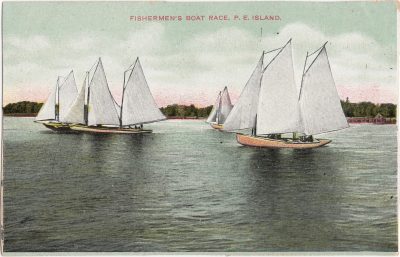 , Fishermen’s Boat Race, P.E. Island (0700), PEI Postcards