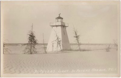 , St. Peters Light, St. Peters Harbor, P.E.I. (0903), PEI Postcards