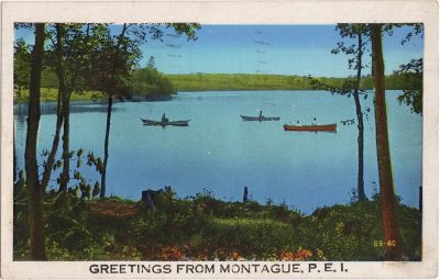 , Greetings from Montague, P.E.I. (1002), PEI Postcards