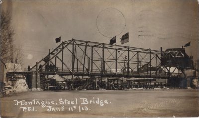 , Montague, Steel Bridge. P.E.I. Jan 11/13 (1121), PEI Postcards