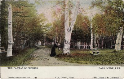 , The Passing of Summer Park Scene, P.E.I. (1273), PEI Postcards