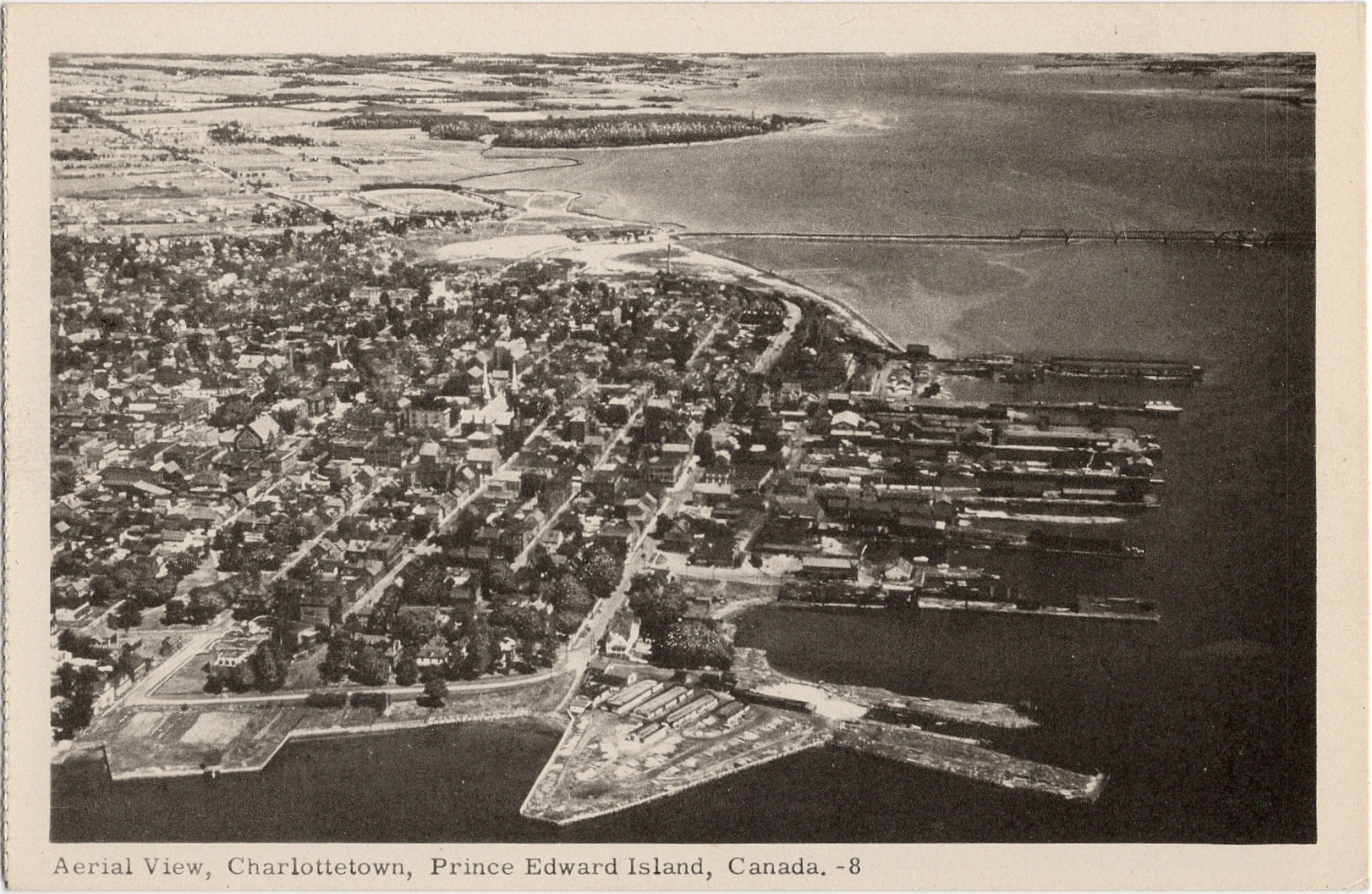 Aerial View, Charlottetown, Prince Edward Island. (1307) - PEI Postcards
