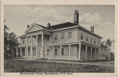 , Governement House, Charlettetown, P.E. Island {two spelling mistakes} (1562), PEI Postcards