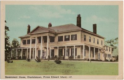, Government House, Charlottetown, Prince Edward Island. (1578), PEI Postcards