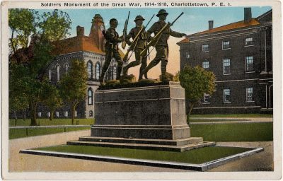 , Soldiers Monument of the Great War, 1914-1918, Charlottetown, P.E.I. (1639), PEI Postcards