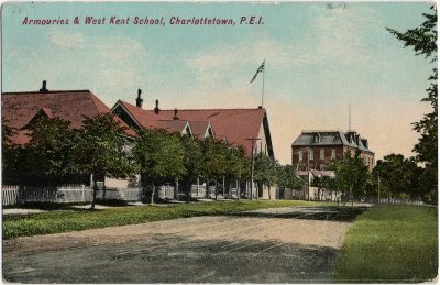, Armouries &#038; West Kent School, Charlottetown, P.E.I. (1654), PEI Postcards