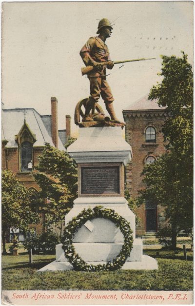 , South African Soldiers’ Monument, Charlottetown, P.E.I. (1712), PEI Postcards