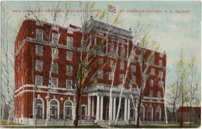 , New Canadian National Railway Hotel at Charlottetown, P.E. Island. (1752), PEI Postcards