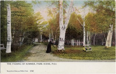 , The Passing of Summer, Park Scene, P.E.I. (1879), PEI Postcards