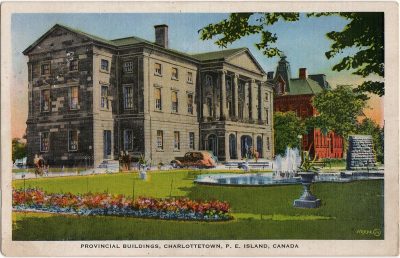 , Provincial Buildings, Charlottetown, P.E. Island, Canada (1873), PEI Postcards