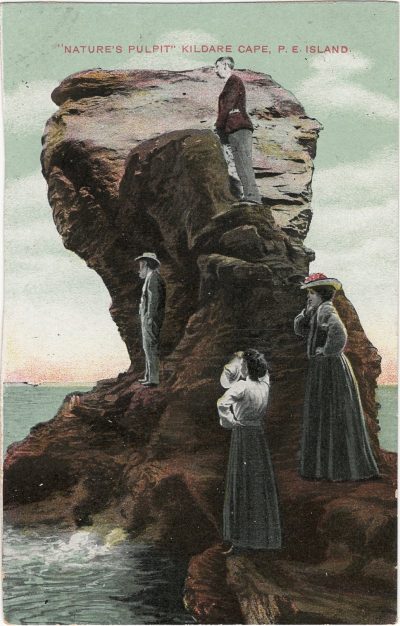, “Nature’s Pulpit” Kildare Cape, P.E. Island (1961), PEI Postcards