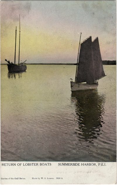 , Return of the Lobster Boats Summerside Harbor, P.E.I. (2053), PEI Postcards