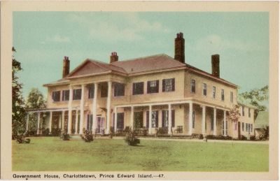 , Government House, Charlottetown, Prince Edward Island. (2087), PEI Postcards