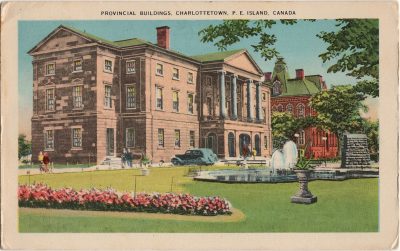 , Provincial Buildings, Charlottetown, P.E. Island, Canada. (2208), PEI Postcards