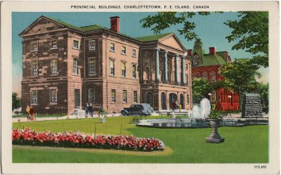 , Provincial Buildings, Charlottetown, P.E. Island, Canada. (2228), PEI Postcards