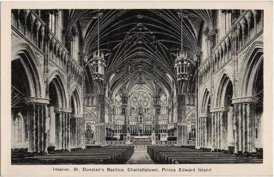 , Interior, St. Dunstan’s Basilica, Charlottetown, Prince Edward Island (2224), PEI Postcards