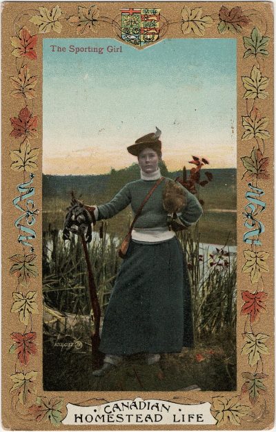 , The Sporting Girl. Canadian Homestead Life. (2362), PEI Postcards