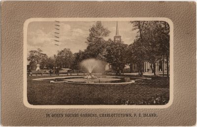 , In Queen Square Gardens, Charlottetown, P.E. Island. (2479), PEI Postcards