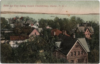 , Birds Eye View looking towards Charlottetown Harbor, P.E.I. (2519), PEI Postcards