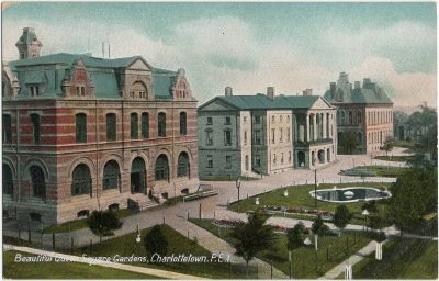 , Beautiful Queen Square Gardens, Charlottetown, P.E.I. (2731), PEI Postcards