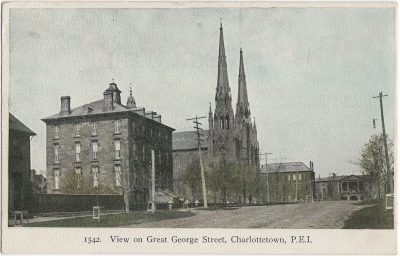 , View on Great George Street, Charlottetown, P.E.I. (2730), PEI Postcards