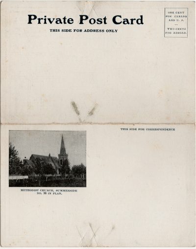 , Methodist Church, Summerside. No. 36 in Plan. (2792), PEI Postcards