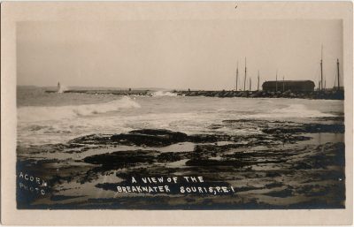 , A View of the Breakwater Souris, P.E.I. (2789), PEI Postcards