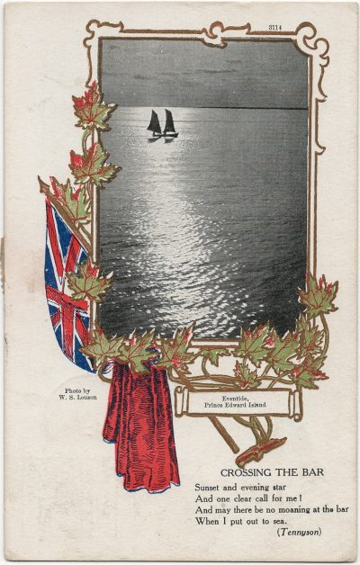 , Eventide, Prince Edward Island {with poem, Crossing the Bar, by Tennyson} (3114), PEI Postcards