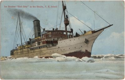 , Ice Breaker “Earl Grey” in the Straits, P.E. Island. (3107), PEI Postcards