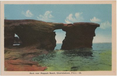 , Rock near Keppoch Beach, Charlottetown, P.E.I. (3156), PEI Postcards
