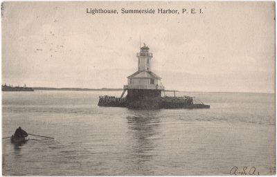 , Lighthouse, Summerside Harbor, P.E.I. (0009), PEI Postcards