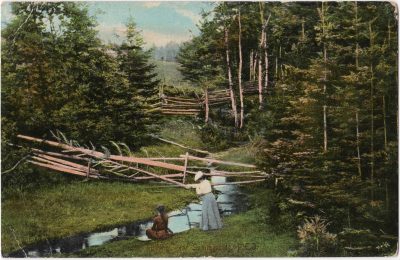 , Brook Fishing Near Summerside P.E.I. (0032), PEI Postcards